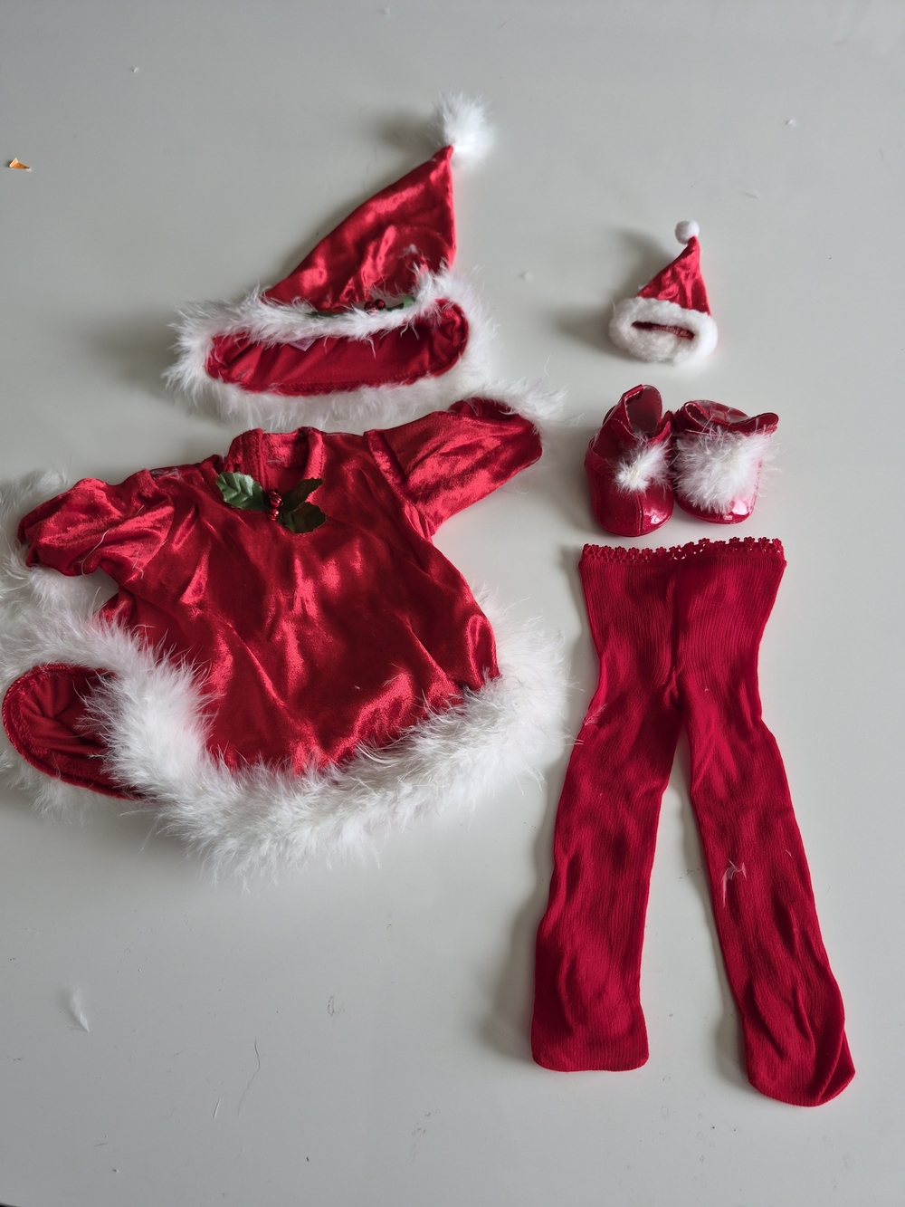 Vntg 2001 American Girl Bitty Baby Santa Helper Christmas Set